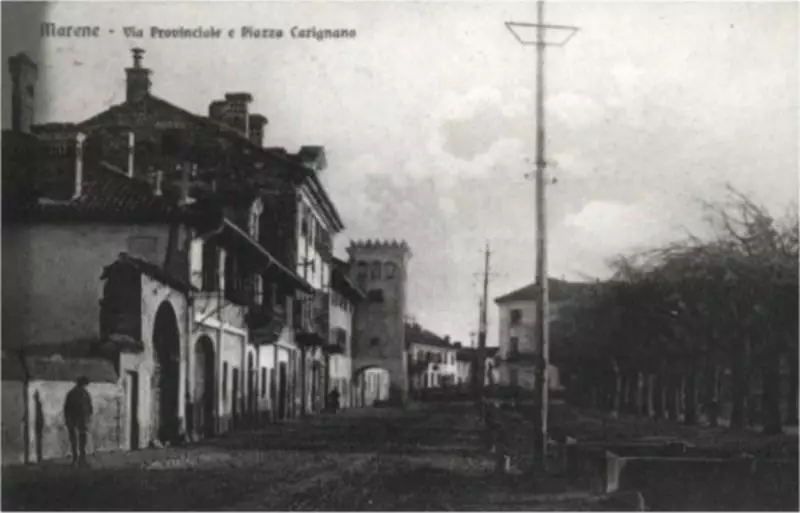 Cartolina Data timbro postale 1925 - Ediz. Alloa - Via Roma e Piazza Carignano